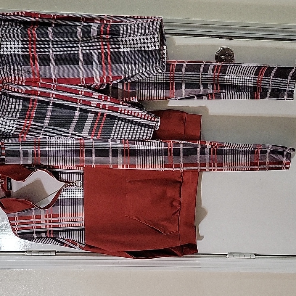 Chicme set of 3 piece burgundy athletic